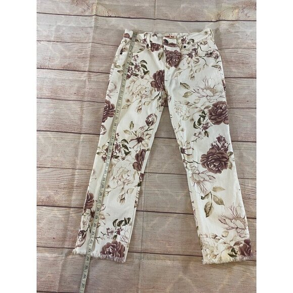 Johnny Was Women's Cropped Boyfriend Mid Rise Relaxed Fit Jeans - 25 - Picture 5 of 15